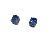 Authentic Tanzanite Gem Stud Earrings 0.42Ct Oval 4x3mm 925 Sterling Silver 18K White Gold Rhodium Coated
