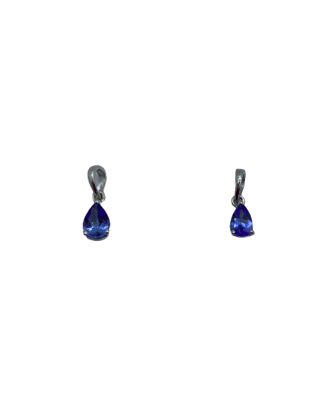 Authentic Tanzanite Pendants 925 Sterling Silver, 18k White Gold Rhodium Coated AAA