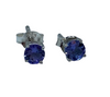 Authentic Tanzanite Gem Stud Earrings 0.60 Ct Round 4mm,925 Sterling Silver 18K White Gold Rhodium Coated AAA
